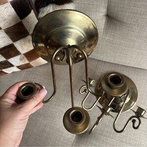 Vintage MidCentery Brass Wall Candleabra Sconce Set of 2